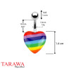 Piercing nombril Coeur Gay Pride - Tarawa.com