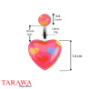Piercing nombril Coeur logo coeur - Tarawa.com