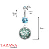 Piercing nombril Turquoise liseré acier - tarawa.com