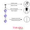 piercing nombril pendant cristal violet - Tarawa.com