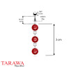piercing nombril pendant cristal rouge - Tarawa.com
