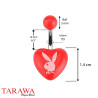 Piercing nombril Playboy coeur rouge - Tarawa.com
