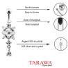 Piercing nombril fleur argent pendant - Tarawa.com