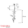 Piercing nombril Argent fée pendant - Tarawa.com