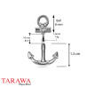 Piercing nombril ancre marine en acier - Tarawa.com
