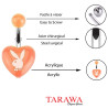 Piercing nombril playboy Coeur Orange- Tarawa.com