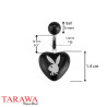 Piercing nombril playboy Coeur Noir- Tarawa.com