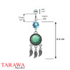 Piercing nombril Attrape rêve pierre turquoise - Tarawa piercing