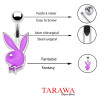 Piercing nombril play boy 1.2mm couleur violet  - Tarawa.com