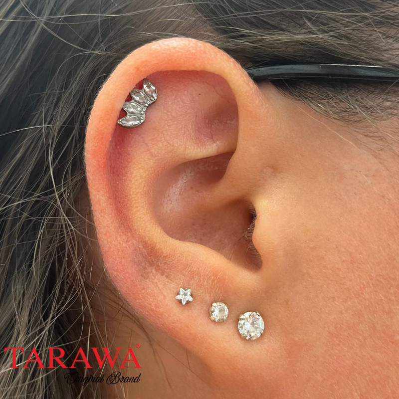 Composition argenté strass