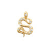 Boucle d’oreille serpent plaqué or et zircons – éclat hypnotique (vendue à l’unité)