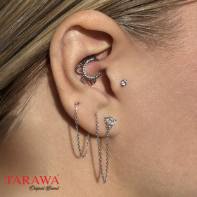 Composition argenté oreille