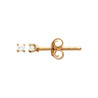 Boucle d’oreille minimaliste en plaqué or 18 carats et zircon – Élégance discrète (vendue à l’unité)