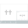 Boucle d’oreille croix argent minimaliste – L’élégance pure - vendue à l’unité