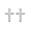 Boucle d’oreille croix argent minimaliste – L’élégance pure - vendue à l’unité