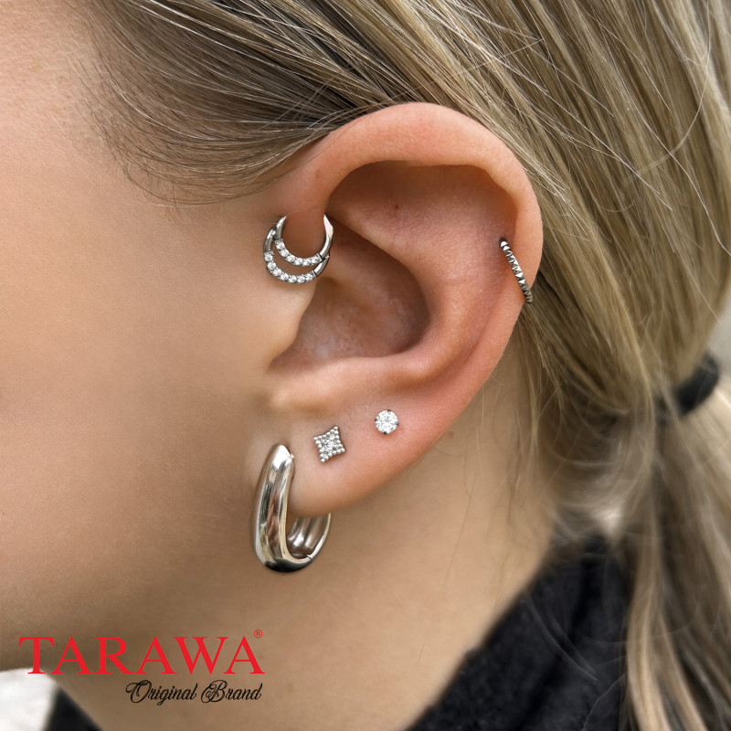 Composition argenté strass