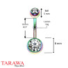Piercing nombril acier chirurgical essence - Tarawa.com