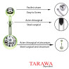 Piercing nombril acier chirurgical Vert - Piercing Tarawa
