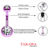 Piercing nombril acier chirurgical violet - Tarawa.com
