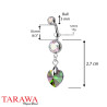 Piercing nombril Coeur cristal couleur - Tarawa.com
