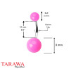Piercing nombril rose Fluo - Piercing Tarawa.com