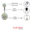 Piercing Nombril double cristal irisé- Piercing Tarawa