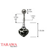 Piercing nombril coeur Acier chirurgical- Piercing Tarawa.com