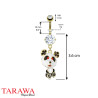 Piercing Nombril plaqué Or panda - Piercing Tarawa.com