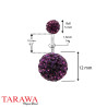 Piercing nombril double Cristal violet bille 12mm