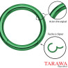 Piercing anneau clipper vert 1,6 mm