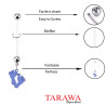 Piercing grossesse bioflex motif pied couleur bleu - Tarawa.com