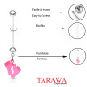 Piercing grossesse bioflex motif pied couleur rose - Tarawa.com