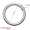Piercing anneau segment 1.6 mm Black Line couleur argent - Tarawa