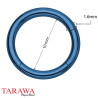 Piercing anneau segment 1.6 mm Black Line couleur bleue - Tarawa
