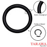Piercing anneau segment 1.6 mm Black Line couleur noire - Tarawa