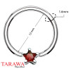 Anneaux piercing 1.6mm étoile cristal rouge - Tarawa.com
