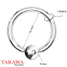 Anneaux piercing acier 1.6mm bille 4mm - Piercing Tarawa