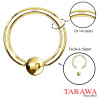 Piercing  Anneau 1.6mm en or jaune - Piercing Tarawa