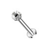 Piercing labret bille multi strass acier