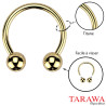 Piercing fer à cheval en titane doré 4mm x 12mm – Élégance et résistance haut de gamme