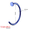 Piercing nez anneau ouvert bleu – tige 0,8 mm