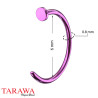Piercing nez anneau ouvert violet – tige 0,8 mm