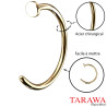 Piercing nez anneau ouvert doré – tige 0,8 mm