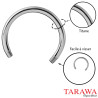 Barre courbée en titane 1,2 mm pour composer ton piercing