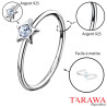 Piercing anneau nez en argent étoile CZ