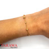 Bracelet plaqué or chaine et boule