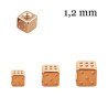 Embout dé or rose 1,2 mm pour personnaliser ton piercing