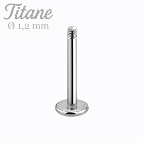 Barre labret en titane brut...
