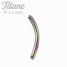 Micro Barre de piercing banane pour arcade titane essence 1.2 mm - Tarawa.com