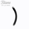 Micro Barre de piercing banane pour arcade titane noir - Tarawa Piercing